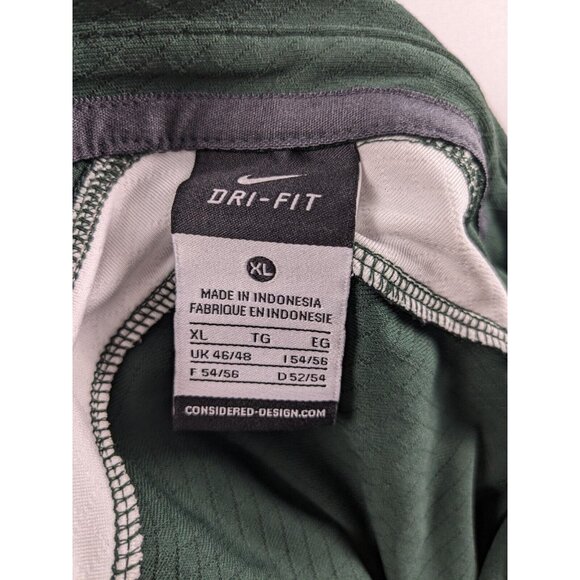 Nike Dri-Fit Elite Michigan Spartans Polo Shirt Men's Size XL Green/White - Picture 10 of 10